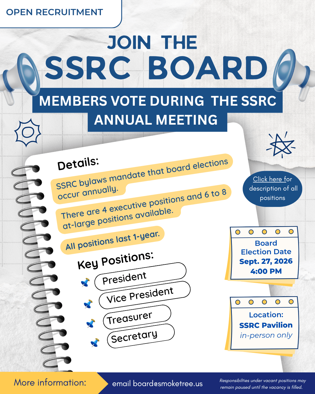 Board Recruitment – Nominations due 9/24