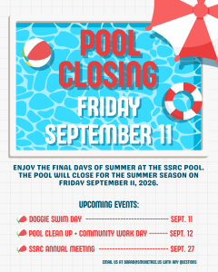 Pool Cover On and Furniture Stored – Sat Sept.12 at 10 a.m.