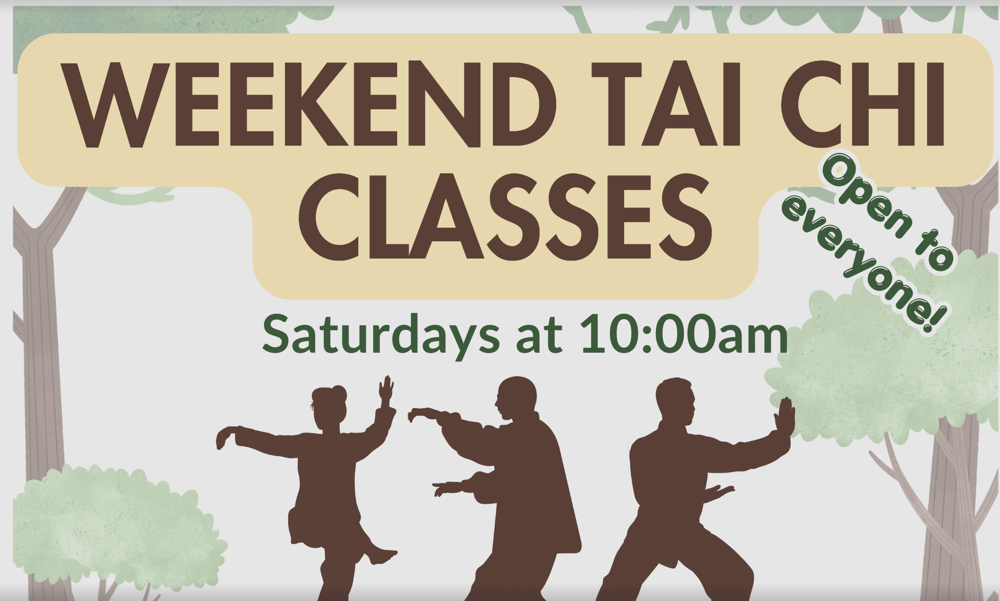 Tai Chi Class – Saturday 10/03 at 10am